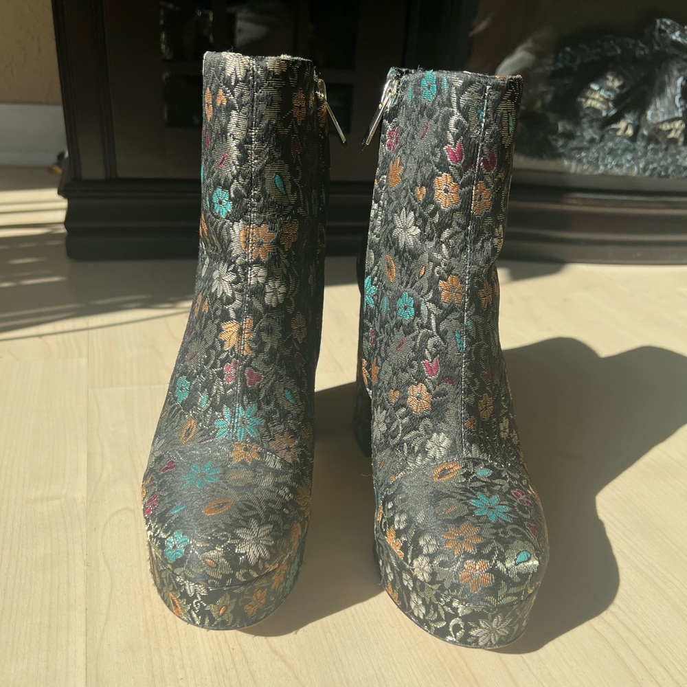 Sam Edelman Multicolor Floral Heeled Boots